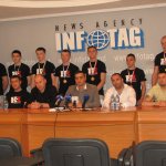 Сегодня 16 мая 2012г в информационном центре INFOTAG прошла пресс конференция посвящённая участию наших спортсменов в первые в истории, в чемпионате по К-1 среди любителей который прошел в Литовском городе Шауляй с 10-го по 13-го мая этого года.