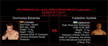“FEA PRESENTS Vol.8 KOK WORLD GP 2012 LIGHTWEIGHT TOURNAMENT”